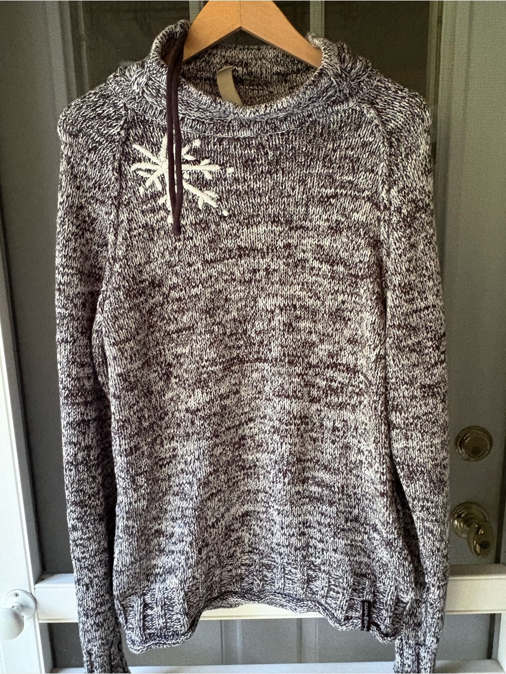 Obermyer cozy Crewneck Sweater - dark navy and white